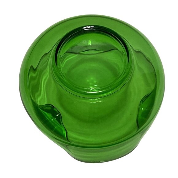 VTG ANCHOR HOCKING FOLDED BOWL IN EMERALD GREEN ART GLASS TRINKET OR CANDY DISH - Picture 5 of 5